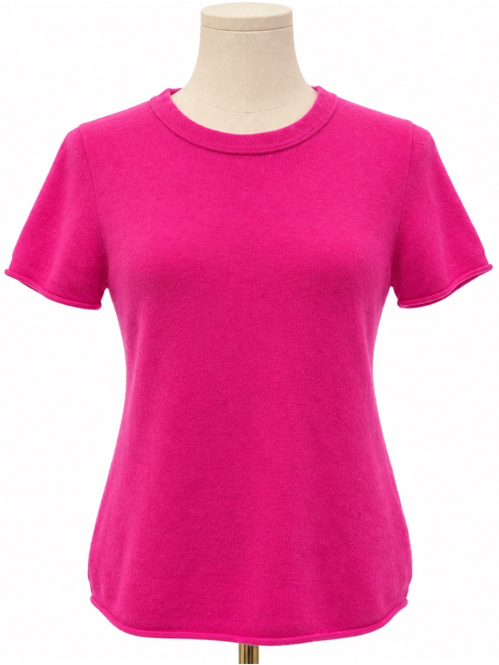 J.Crew 100% Cashmere Short Sleeve Sweater Pink Crewneck Size Large